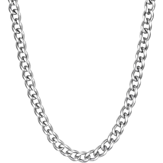 ChainsHouse Miami Cuban Link Chain Necklace for Men, 4.8mm/6mm/10mm/14mm Width, 14K Gold Plated/Stainless Steel/Black Mens Chunky Hip Hop Necklace Curb Chains, 14"-30" Length, Come Gift Box
