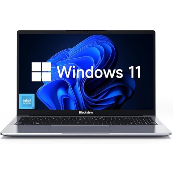 Blackview Laptop 2025, Laptops Computer for Business Student, Quad-Core N150 (Up to 3.6GHz, Beat N95/N97/N100), 16GB DDR4 256GB SSD, 15.6” FHD IPS TÜV Screen, Type-C Fast Charge, USB 3.2, HDMI