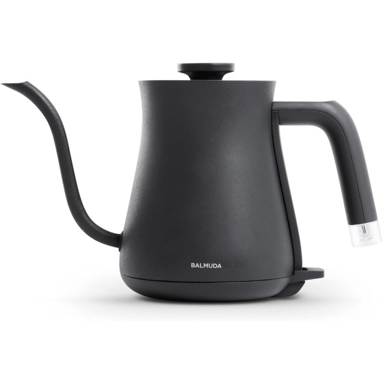 BALMUDA The Kettle | Electric Gooseneck Kettle | Lightweight | Stainless Steel | 0.6L (20fl oz) Capacity | Neon Light Indicator | Perfect for Tea and Coffee | US Version